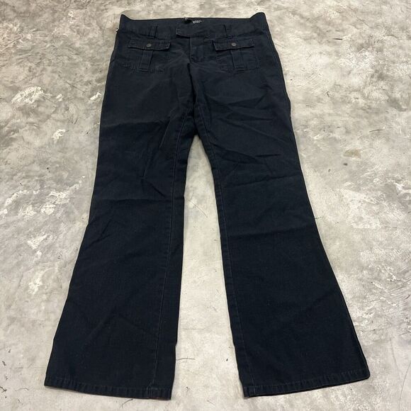 Polo Jeans Co. Ralph Lauren Women's Blue Canvas Pant Front Button Pocket Size 10 - Picture 1 of 9